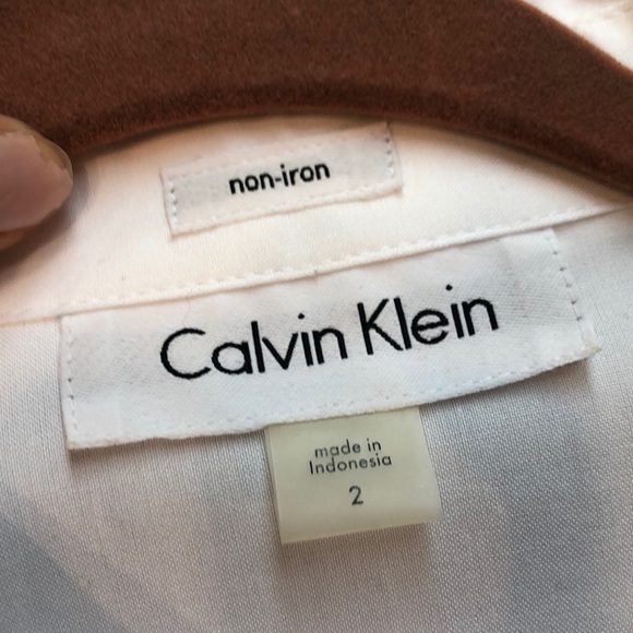 {Calvin Klein} NWT white button shirt - Picture 3 of 3